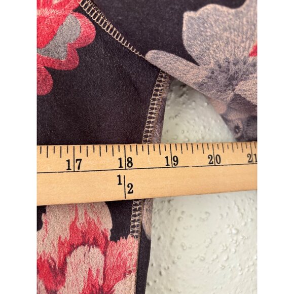 Anthropologie Solitaire Emilie Floral Faux Sueded Kimono Open Jacket S Black Pin - Picture 7 of 13